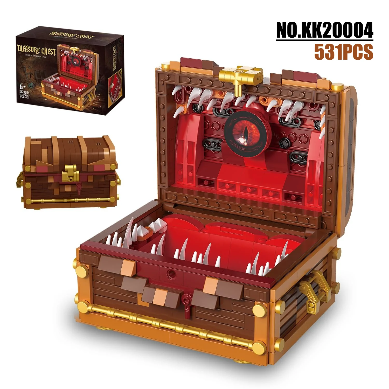 531PCS Treasure Chest Monster Building Blocks Compatible with Lego, Dice Storage Box Collectible Toy Gift for Tabletop Game Fans
531PCS Treasure Chest Monster Building Blocks Compatible with Lego, Dice Storage Box Collectible Toy Gift for Tabletop Game Fans