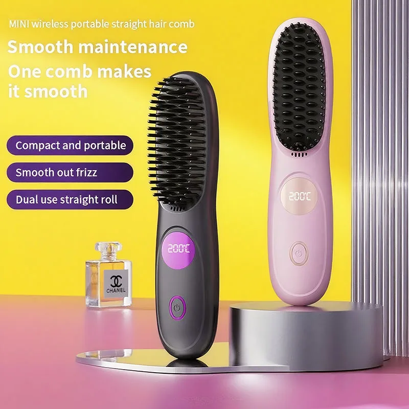 Mini Hair Straightener Electric Usb Hair Straightener Brush -Portable Comb Dual Voltage with 3Temp-Settings Travel-Ready
Mini Hair Straightener Electric Usb Hair Straightener Brush -Portable Comb Dual Voltage with 3Temp-Settings Travel-Ready