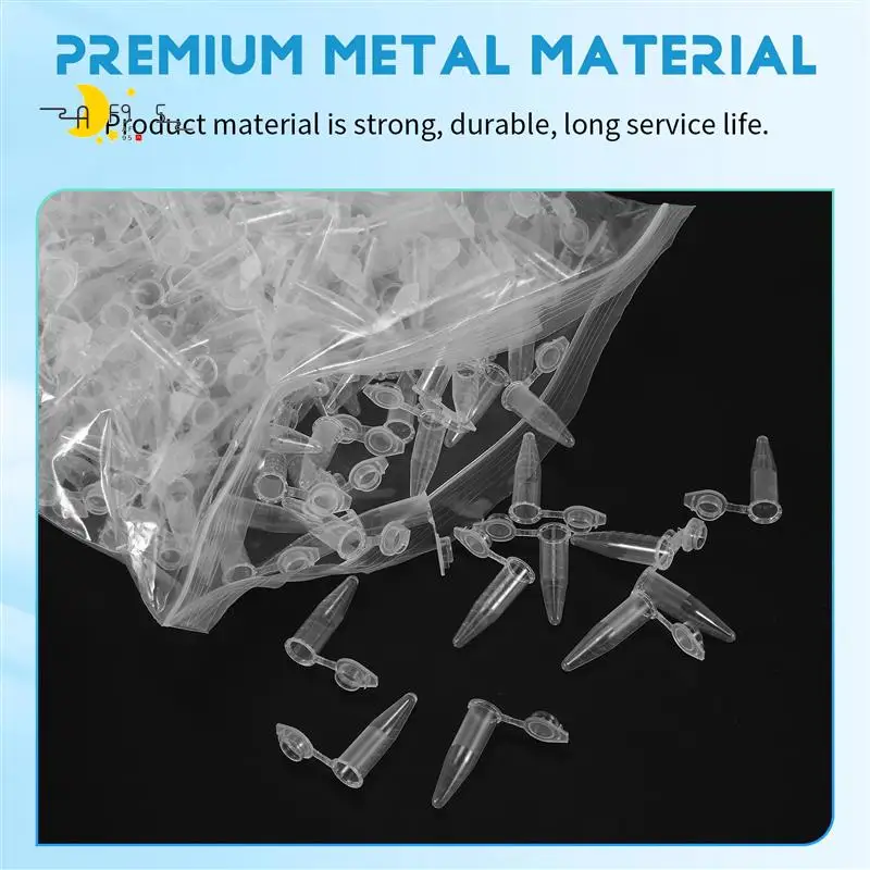 AF95-1000Pcs Mini Centrifuge Tubes 1.5Ml Raduated Clear Plastic Centrifuge Vials With Flat-Top Snap Cap
AF95-1000Pcs Mini Centrifuge Tubes 1.5Ml Raduated Clear Plastic Centrifuge Vials With Flat-Top Snap Cap