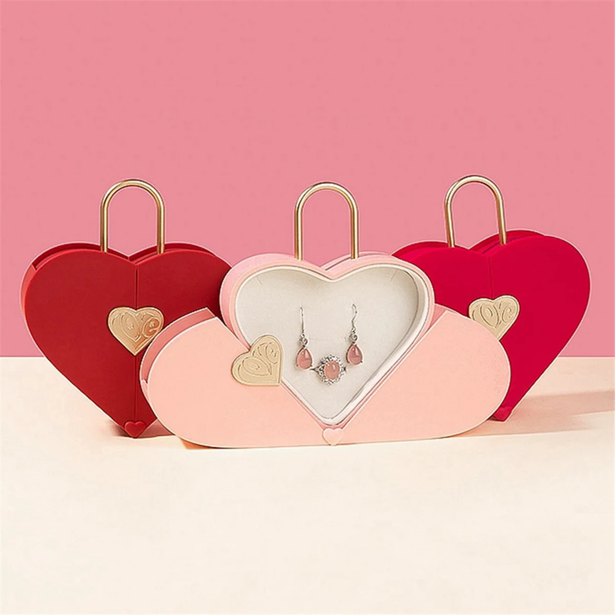 AB72-Heart Jewelry Box New Tanabata Valentine Gift Box Ring Necklace Set Jewelry Gift Box,Pink
AB72-Heart Jewelry Box New Tanabata Valentine Gift Box Ring Necklace Set Jewelry Gift Box,Pink
