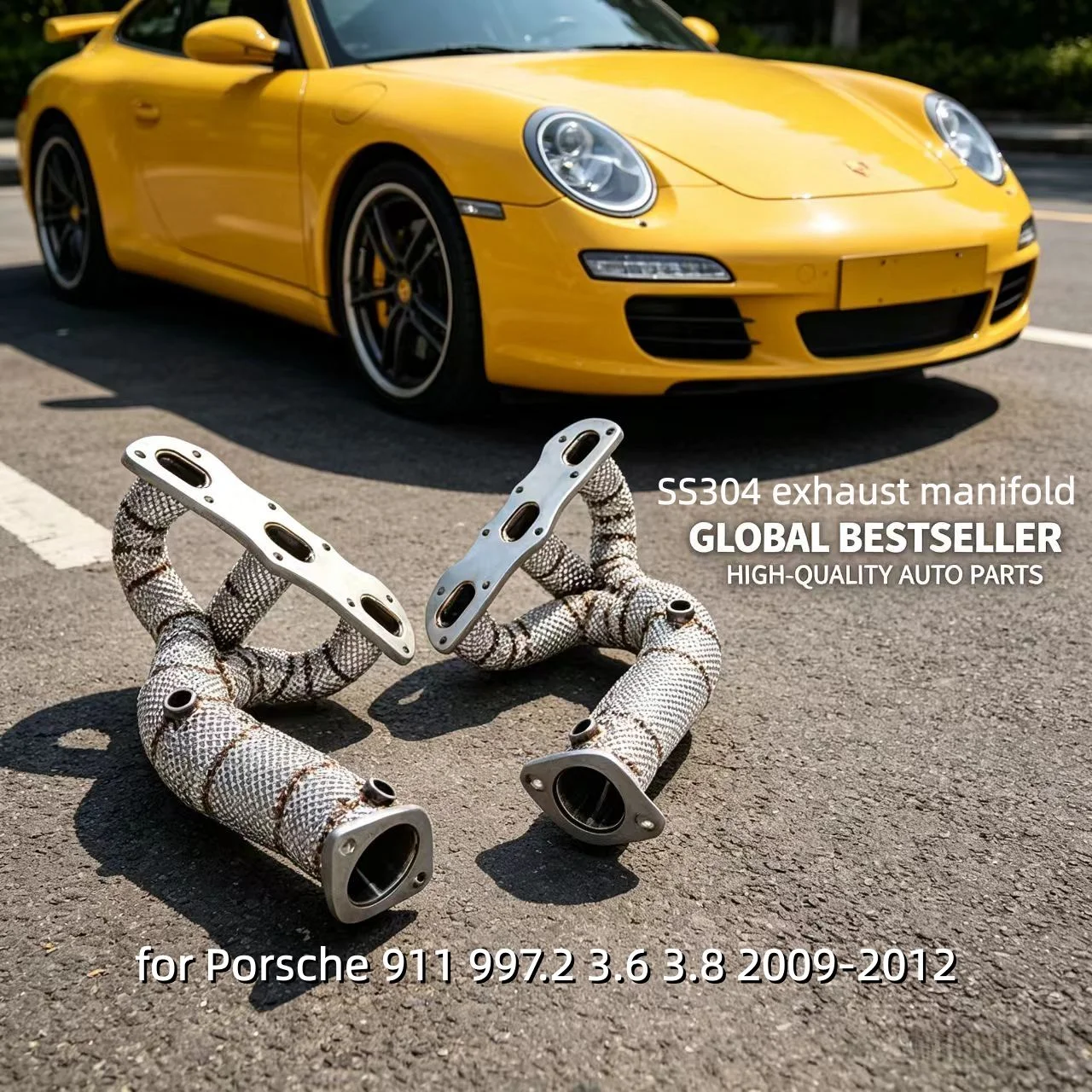 High-flow 304 Downpipe Exhaust Pipes for Porsche 911 997.2 3.6 3.8 2009-2012 Power Upgrade with Heat Shield
High-flow 304 Downpipe Exhaust Pipes for Porsche 911 997.2 3.6 3.8 2009-2012 Power Upgrade with Heat Shield