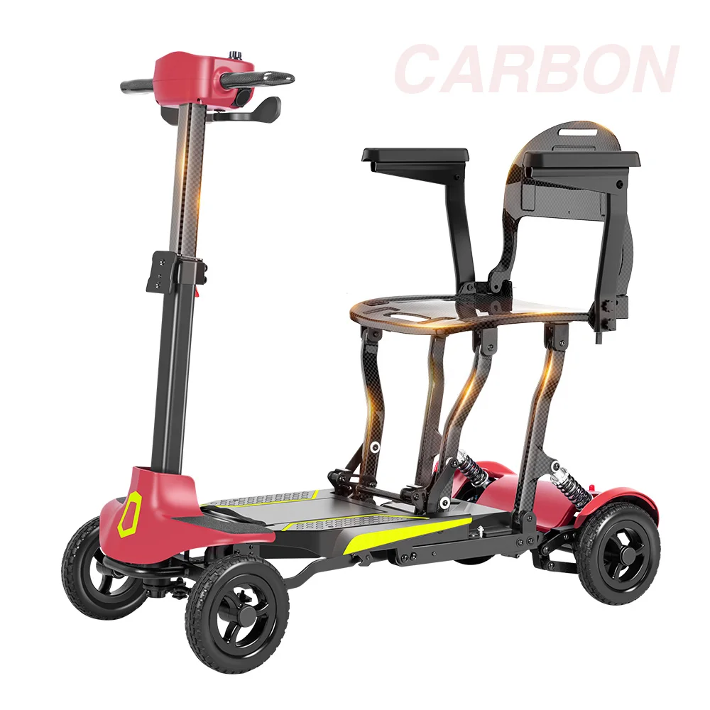 Compact Folding Air Travel Approved 4 Wheel Scooter 10AH 15AH Battery Brushless Motor Long Range 25km Senior Mobility Scooter
Compact Folding Air Travel Approved 4 Wheel Scooter 10AH 15AH Battery Brushless Motor Long Range 25km Senior Mobility Scooter