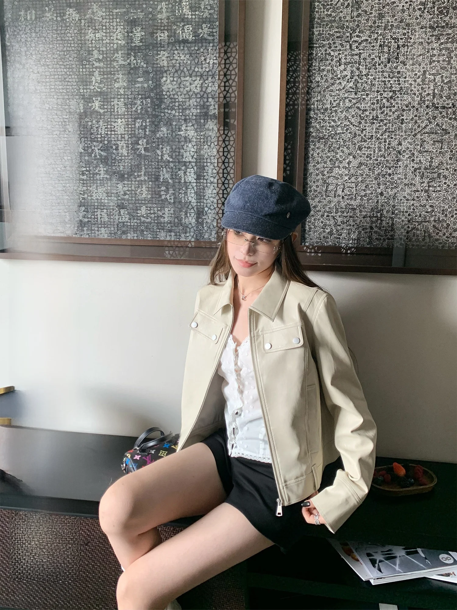 Hhyii Sweet Cool Morlan Apricot Early Spring Leather Jacket Women's Korean Style Motorcycle Casual Jacket Top
Hhyii Sweet Cool Morlan Apricot Early Spring Leather Jacket Women's Korean Style Motorcycle Casual Jacket Top