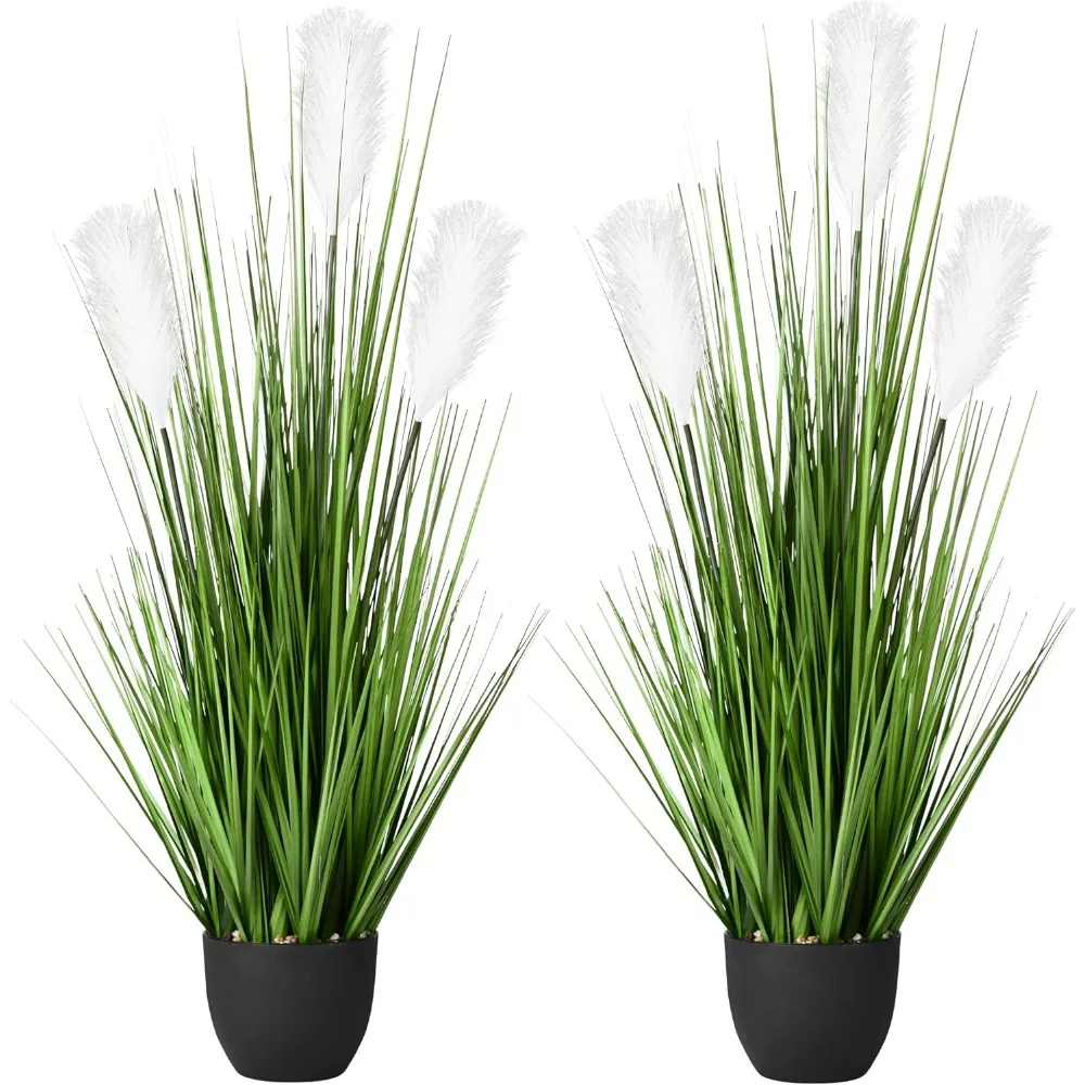 2 Pack 34" Artificial Greenery Floor Plants with Reed Flowers, Tall Fake Plant Potted, Faux Pampas Grass Silk Plants for House D
2 Pack 34" Artificial Greenery Floor Plants with Reed Flowers, Tall Fake Plant Potted, Faux Pampas Grass Silk Plants for House D