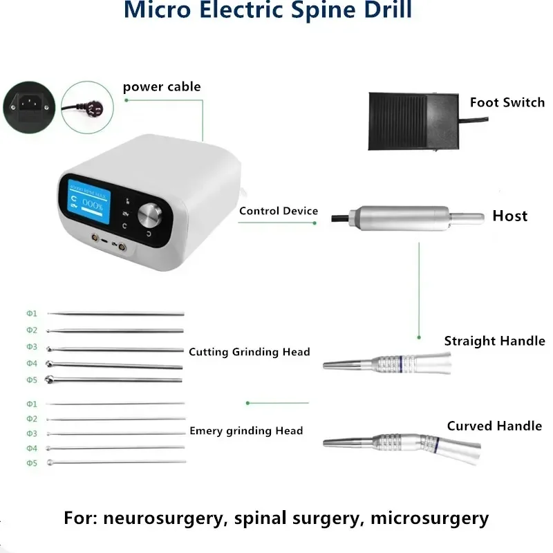 Micro High Speed Spine Drill Neuro drill Electric power tool Orthopedic veterinary pet instrument 
Micro High Speed Spine Drill Neuro drill Electric power tool Orthopedic veterinary pet instrument