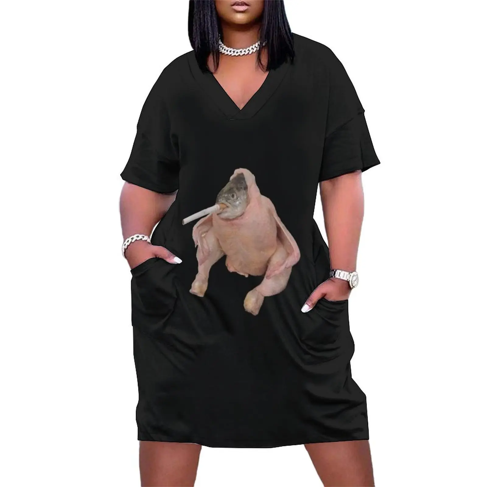 A smoking fish inside a chicken Loose Pocket Dress luxury women's party dress evening prom Women's dresses
A smoking fish inside a chicken Loose Pocket Dress luxury women's party dress evening prom Women's dresses