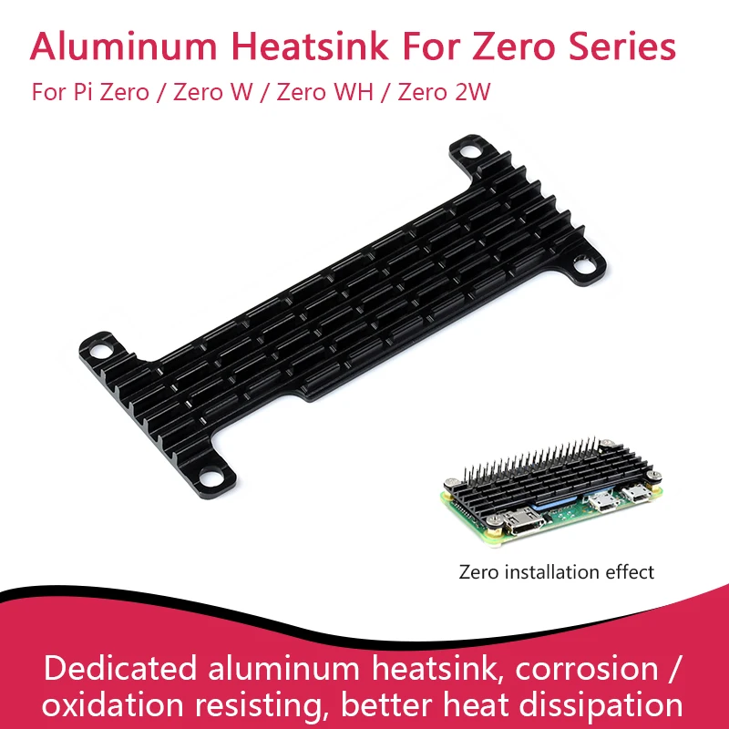 Алюминиевый радиатор Raspberry Pi Zero для Raspberry Pi Zero Series, Zero / Zero W/ Zero WH/ Zero 2 W
Алюминиевый радиатор Raspberry Pi Zero для Raspberry Pi Zero Series, Zero / Zero W/ Zero WH/ Zero 2 W