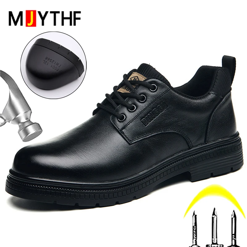 Genuine leather Safety Shoes Men Boots waterproof Work Boots Steel toe shoes Puncture-Proof Indestructible shoes Anti slip
Genuine leather Safety Shoes Men Boots waterproof Work Boots Steel toe shoes Puncture-Proof Indestructible shoes Anti slip