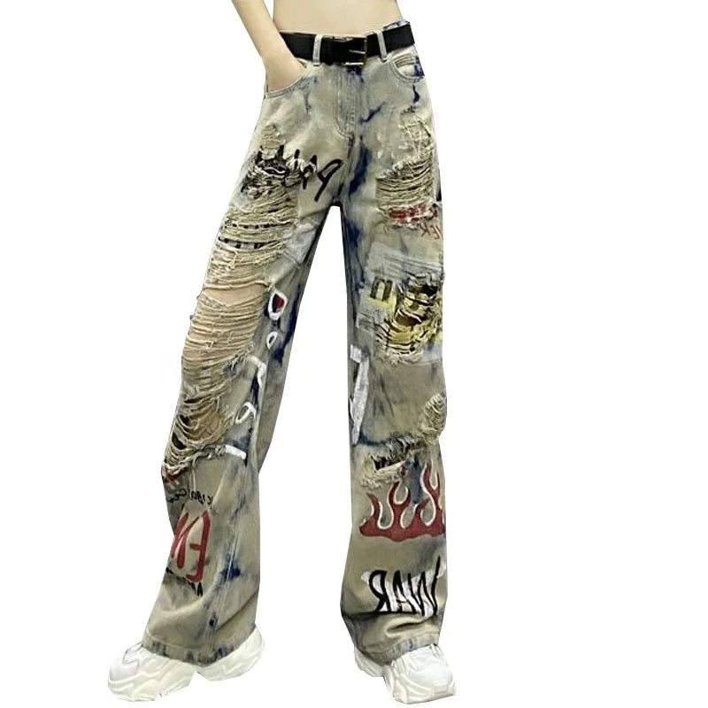 Spring 2026 Trendy Brand Women's High Waist Skinny Long Jeans Heavy Embroidery Print Personality Hole Design Straight Leg Jeans
Spring 2026 Trendy Brand Women's High Waist Skinny Long Jeans Heavy Embroidery Print Personality Hole Design Straight Leg Jeans