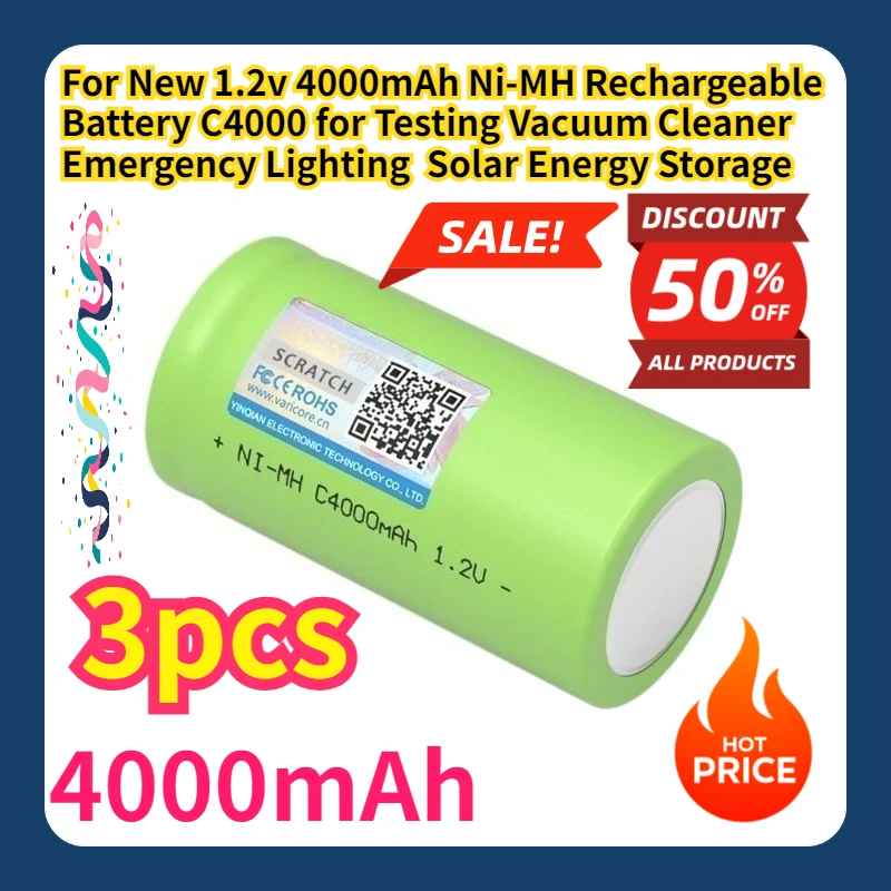 Для нового 1,2 В 4000 мАч Ni-MH аккумуляторная батарея C4000 для тестирования пылесоса аварийного освещения накопитель солнечной энергии
Для нового 1,2 В 4000 мАч Ni-MH аккумуляторная батарея C4000 для тестирования пылесоса аварийного освещения накопитель солнечной энергии