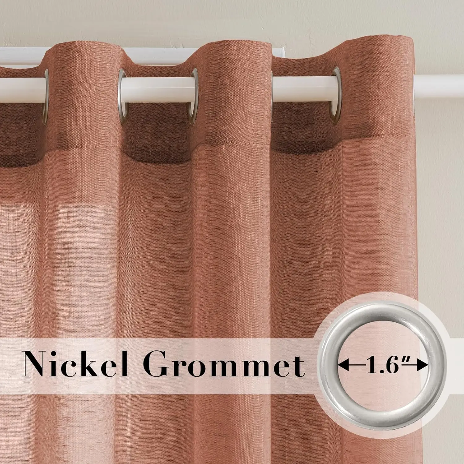 H.Versailtex Linen Curtains Natural Linen Blended Curtain Panels For Living Room/Light Reducing Linen Semi Sheer Curtains 2
H.Versailtex Linen Curtains Natural Linen Blended Curtain Panels For Living Room/Light Reducing Linen Semi Sheer Curtains 2