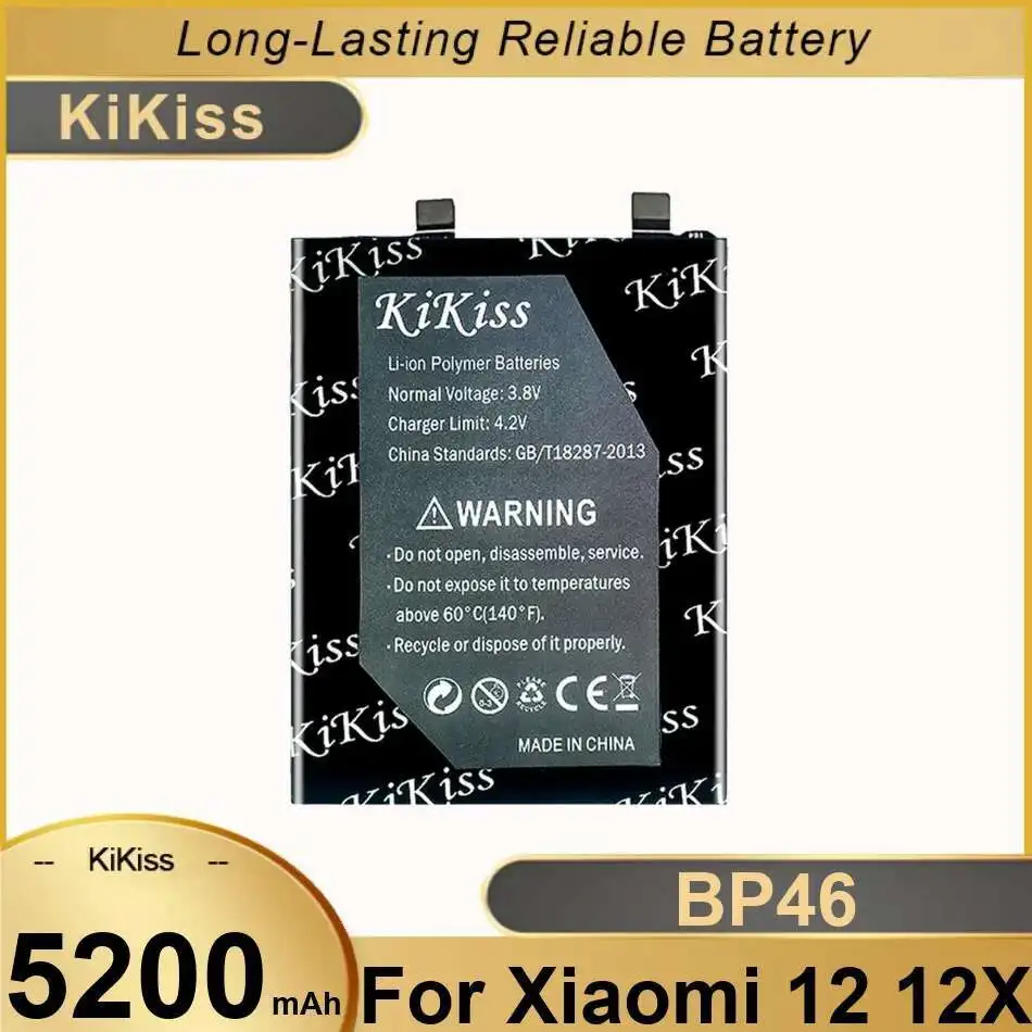 BP46 для Xiaomi 12 12X Премиум Сменный аккумулятор для мобильного телефона высокой производительности 5200 мАч
BP46 для Xiaomi 12 12X Премиум Сменный аккумулятор для мобильного телефона высокой производительности 5200 мАч