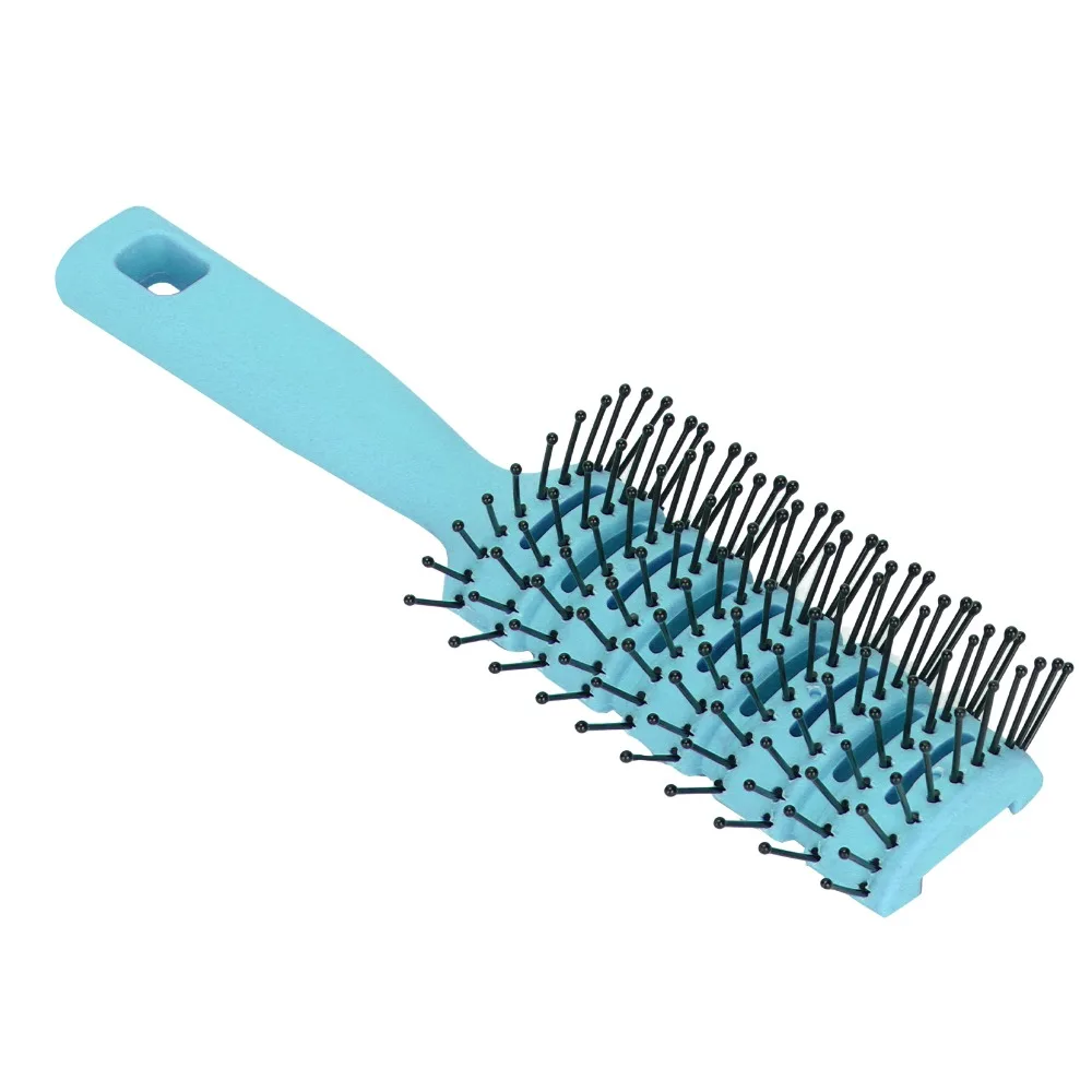 ABS Material Detangling Hair Brush Hollow Back Design Anti Static Massage Hair Brush Hanging Hole Blue Color Curved Hair Brush
ABS Material Detangling Hair Brush Hollow Back Design Anti Static Massage Hair Brush Hanging Hole Blue Color Curved Hair Brush