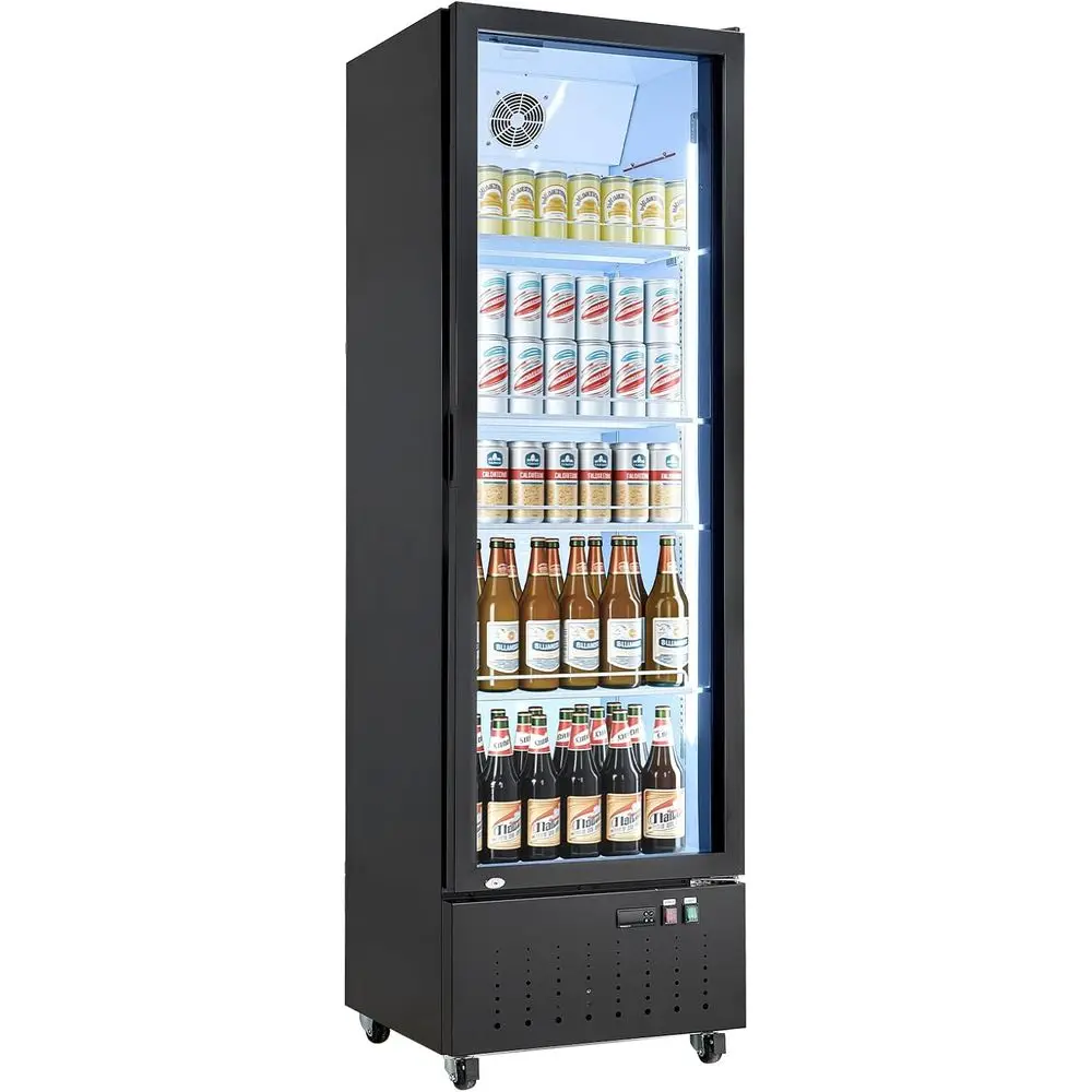 Commercial Mercher Rerigerator, 12.7 Cu.t / 360 L Glass Door Display Rerigerator, Upright Beverage Cooler ridge with 4 Adjustabl
Commercial Mercher Rerigerator, 12.7 Cu.t / 360 L Glass Door Display Rerigerator, Upright Beverage Cooler ridge with 4 Adjustabl