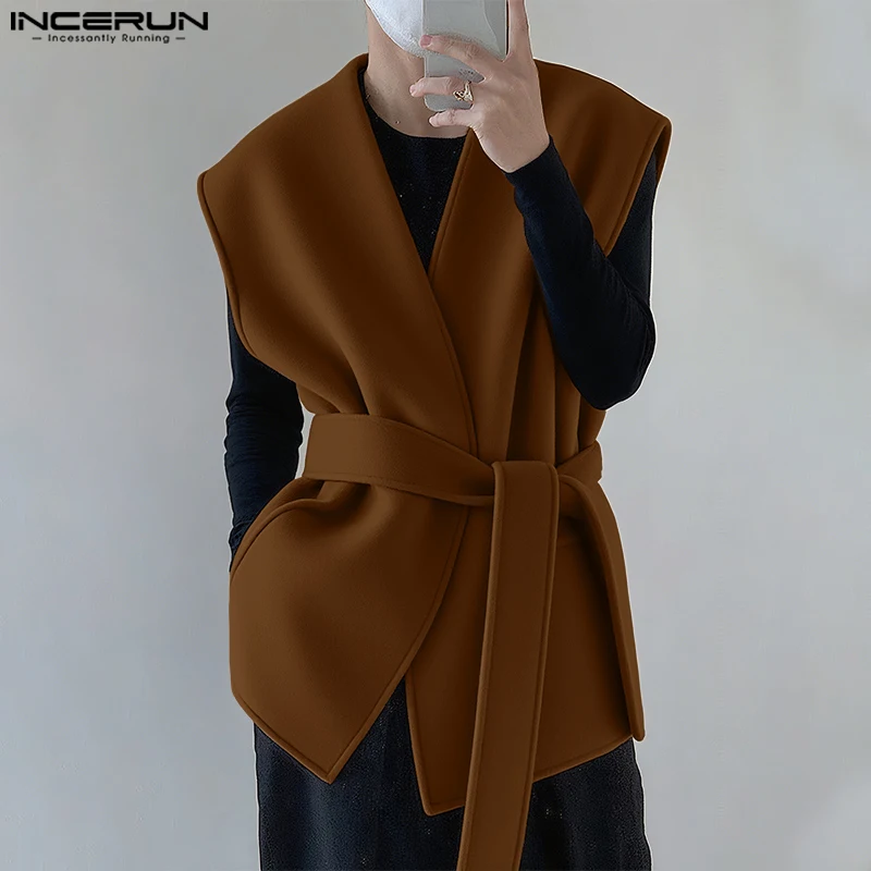 INCERUN мужские жилеты однотонные из смеси искусственной шерсти с v-образным вырезом без рукавов мужские жилеты уличная одежда 2025 повседневные жилеты на шнуровке с поясом
INCERUN мужские жилеты однотонные из смеси искусственной шерсти с v-образным вырезом без рукавов мужские жилеты уличная одежда 2025 повседневные жилеты на шнуровке с поясом