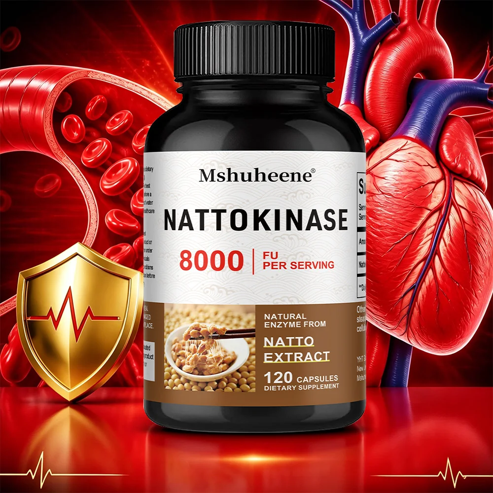 Nattokinase 8000 FU Capsules (Non-GMO & Gluten Free) - Maintains Blood Pressure Balance, Supports Cardiovascular Health
Nattokinase 8000 FU Capsules (Non-GMO & Gluten Free) - Maintains Blood Pressure Balance, Supports Cardiovascular Health