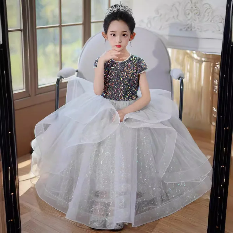 Girls' Dress Princess Dress Birthday Gray High-end Light Luxury Niche2025New Children's Host Dress
Girls' Dress Princess Dress Birthday Gray High-end Light Luxury Niche2025New Children's Host Dress