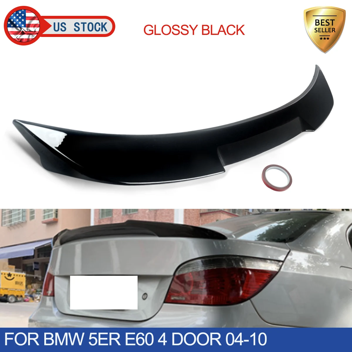 For BMW 5 Series E60 Rear Spoiler Wing M5 525i 528i 530i 535i 550i M4 Style 2003-2010 Rear Bumper Trunk Wing lip Accessories
For BMW 5 Series E60 Rear Spoiler Wing M5 525i 528i 530i 535i 550i M4 Style 2003-2010 Rear Bumper Trunk Wing lip Accessories