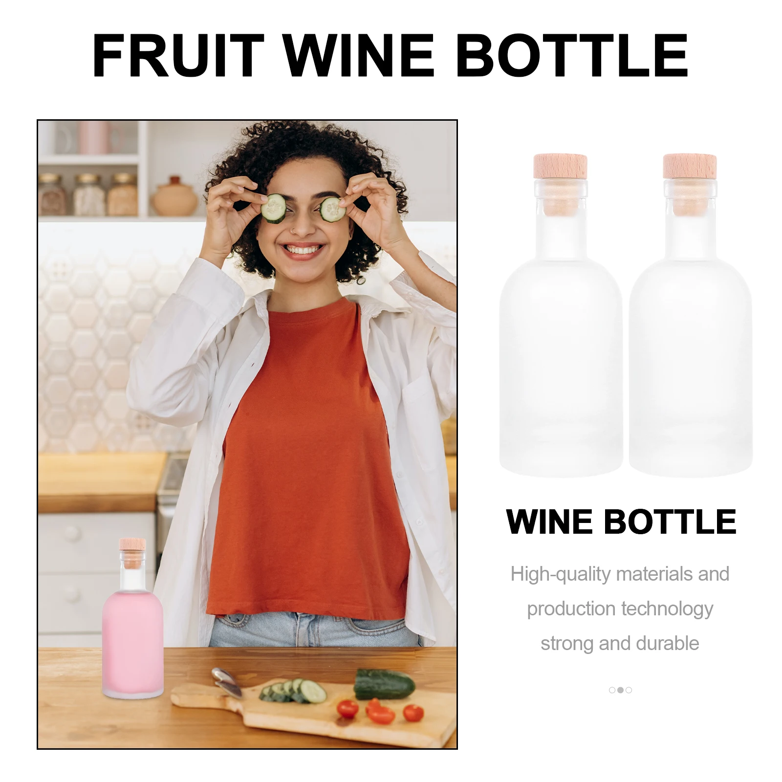 2pcs Frosted Glass Wine Bottles Diy Sealed Airtight Cider Bottle Refillable Brewing For Fruit White Wine Cocktail Home Use
2pcs Frosted Glass Wine Bottles Diy Sealed Airtight Cider Bottle Refillable Brewing For Fruit White Wine Cocktail Home Use