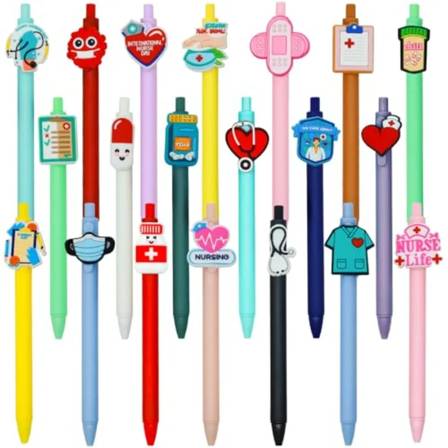 20 Pcs Cute Nurse Pens, Funny Nursing Accessories Gel Pen Black Ink Set for Medical Assistant Student Essentials Nurse Week Gif
20 Pcs Cute Nurse Pens, Funny Nursing Accessories Gel Pen Black Ink Set for Medical Assistant Student Essentials Nurse Week Gif