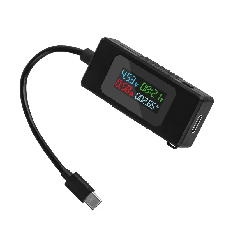 Type-C mobile phone charging tester current voltage detector charging power test multi-function color screen digital display
Type-C mobile phone charging tester current voltage detector charging power test multi-function color screen digital display