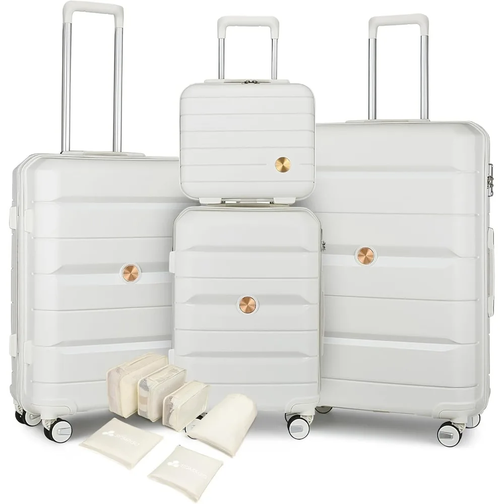 Somago Luggage Sets and Packing Cube Travel Set Lightweight Hardside Polypropylene Suitcases with Double Spinner Wheels and TSA
Somago Luggage Sets and Packing Cube Travel Set Lightweight Hardside Polypropylene Suitcases with Double Spinner Wheels and TSA