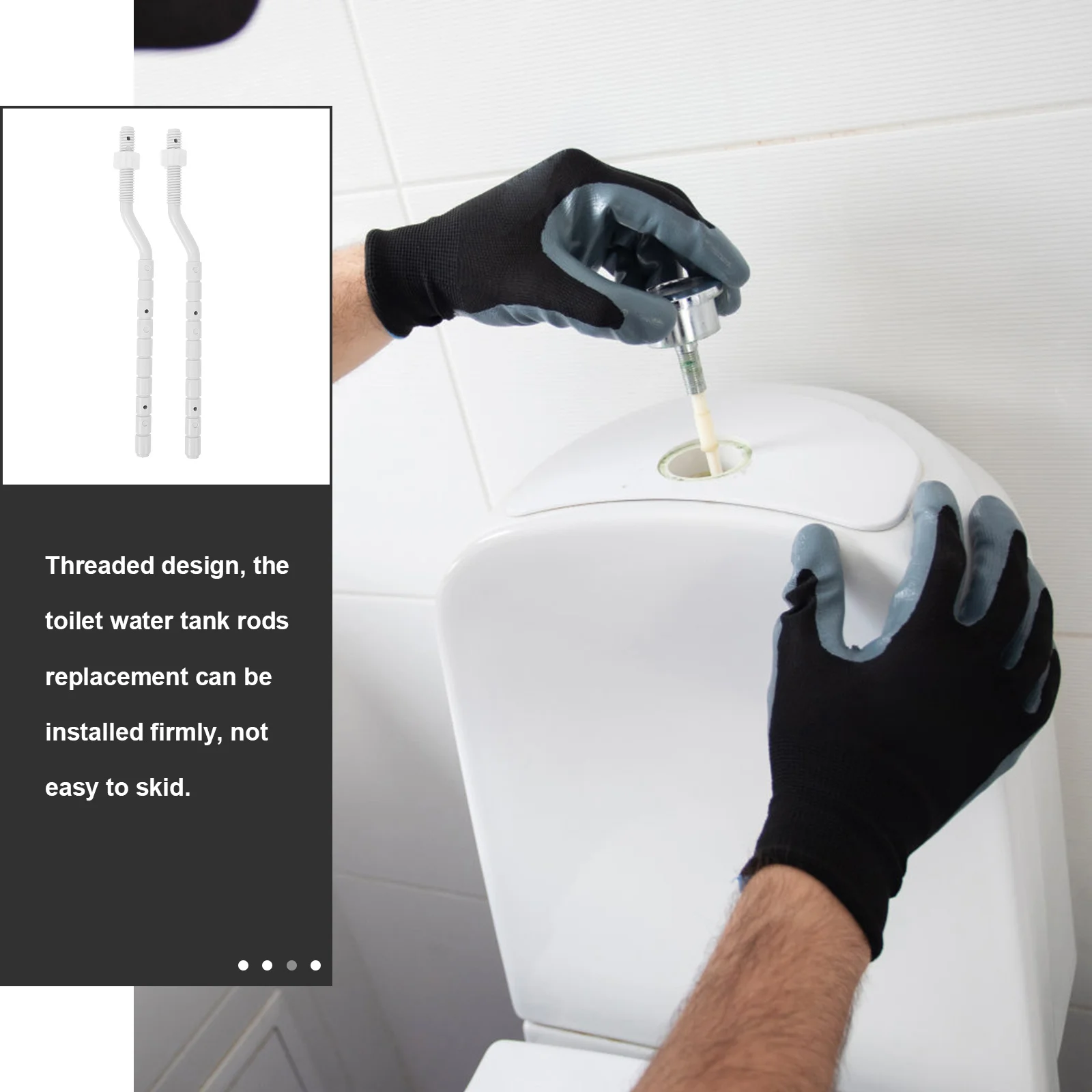 1Pair Toilet Water Tank Push Button Rods Adjustable Flush Button Rods Replacement Parts Durable Toilet Flush Repair Accessories
1Pair Toilet Water Tank Push Button Rods Adjustable Flush Button Rods Replacement Parts Durable Toilet Flush Repair Accessories