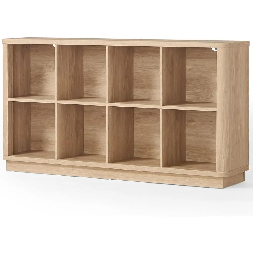 8 Cube Storage Book Shelf, 52 Long Horizontal Book Shelf with Curved Edge, Floor Standing Wooden Cubby Bookcase with Base, Low P
8 Cube Storage Book Shelf, 52 Long Horizontal Book Shelf with Curved Edge, Floor Standing Wooden Cubby Bookcase with Base, Low P