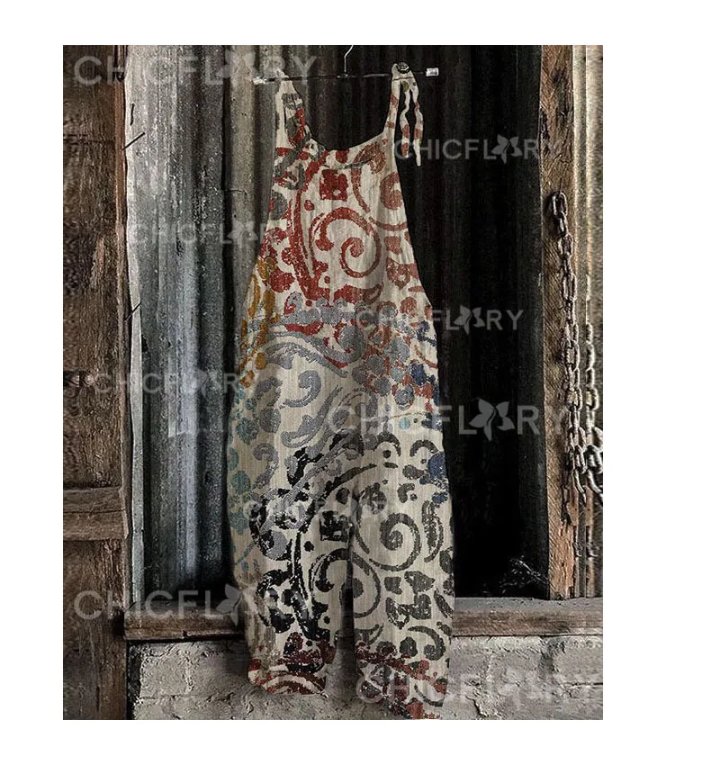Women's Summer Romper Street Wear Printed Romper Thin Breathable Creative Vintage Print Elegant Women's Romper Suspenders
Women's Summer Romper Street Wear Printed Romper Thin Breathable Creative Vintage Print Elegant Women's Romper Suspenders