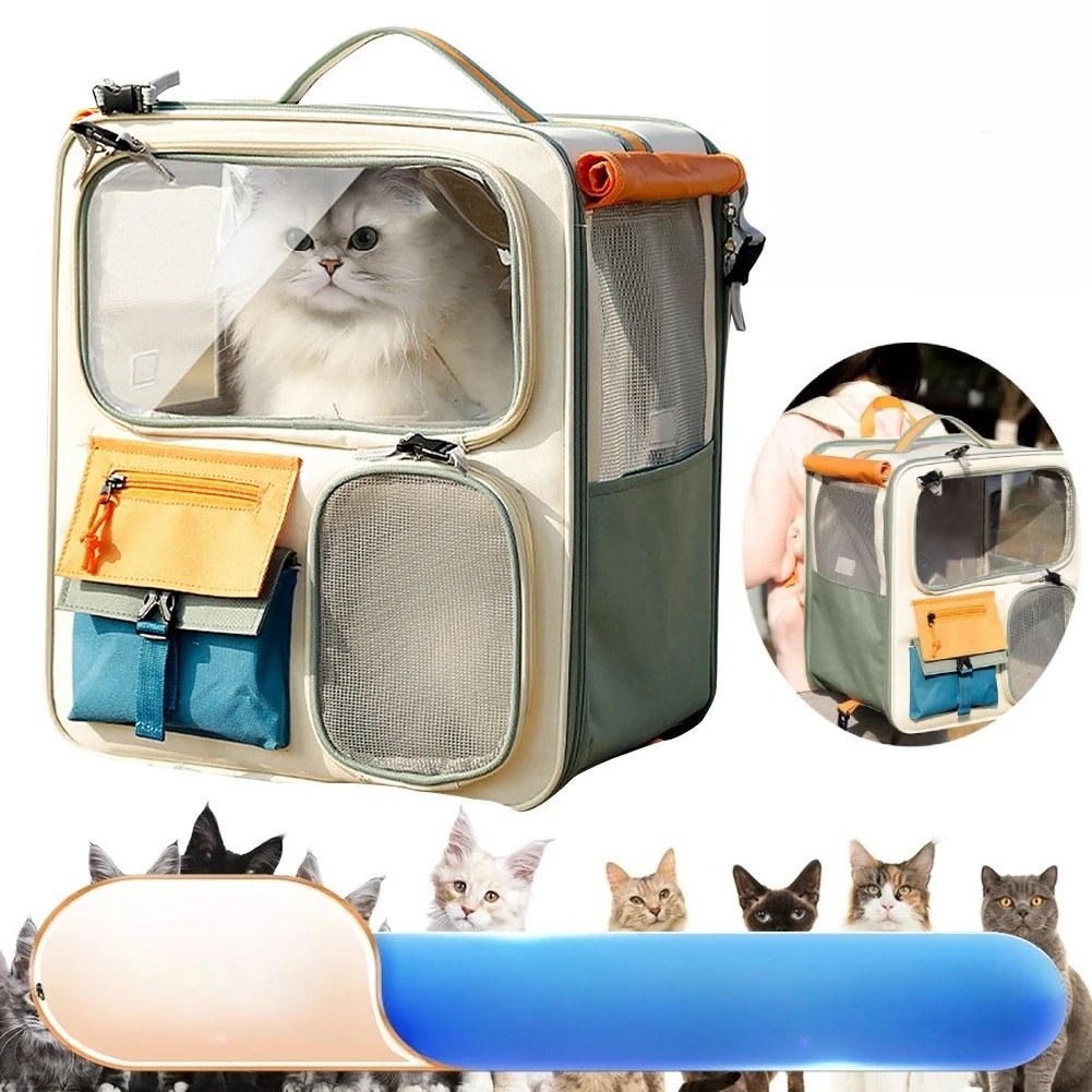 Dog & Cat Travel Carrier Bag Large Capacity Ventilated Mesh Pet Backpack Transparent Window Pet Backpack for Car Camping
Dog & Cat Travel Carrier Bag Large Capacity Ventilated Mesh Pet Backpack Transparent Window Pet Backpack for Car Camping
