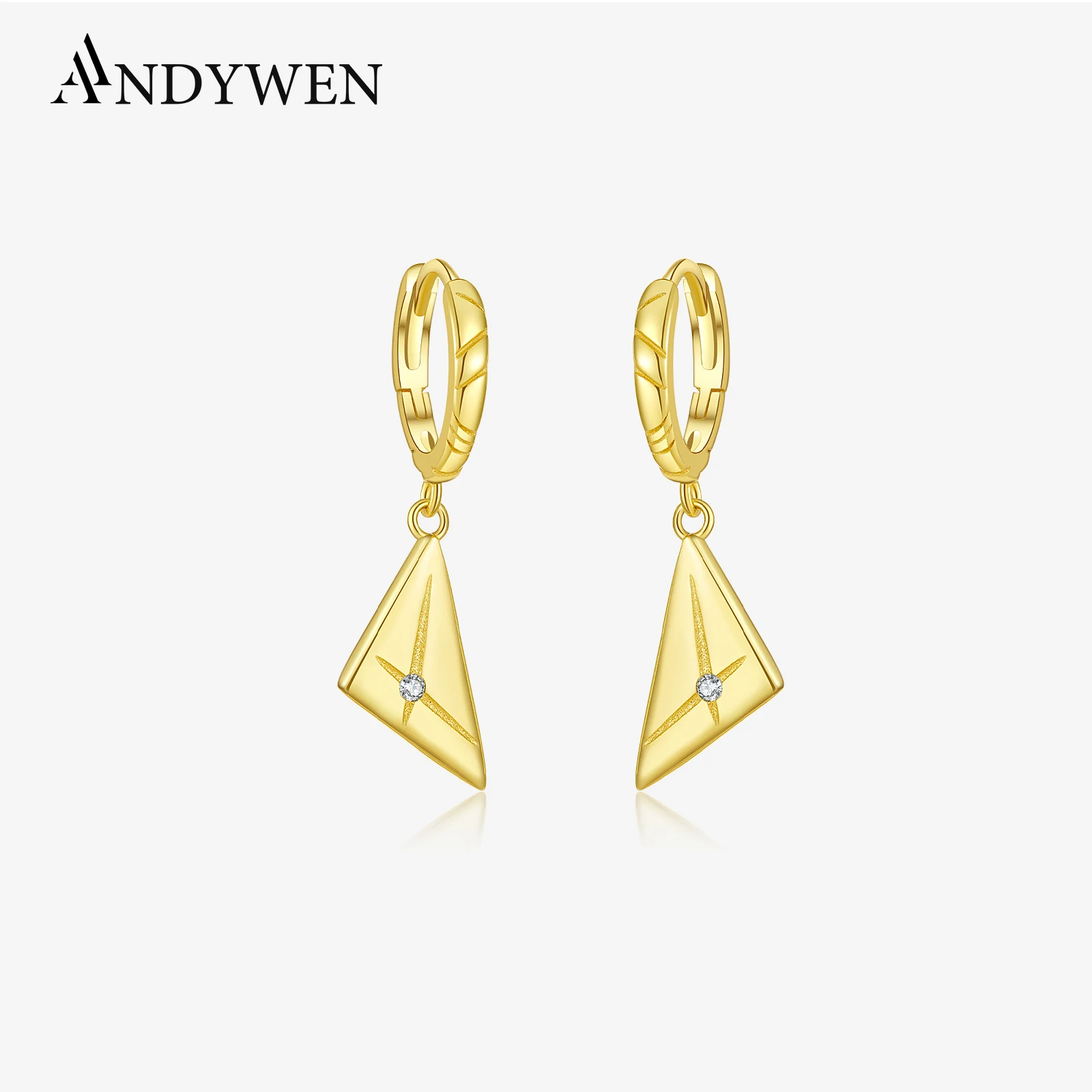 ANDYWEN 925 Sterling Silver Triangle Shape Pendant Zircon Piercing Drop Earring Women Rock Punk Luxury New Gift Jewelry
ANDYWEN 925 Sterling Silver Triangle Shape Pendant Zircon Piercing Drop Earring Women Rock Punk Luxury New Gift Jewelry