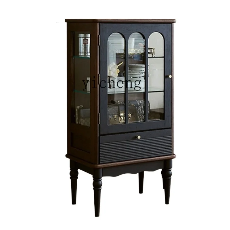 TQH retro solid wood glass wine cabinet small apartment living room wall display cabinet household side cabinet
TQH retro solid wood glass wine cabinet small apartment living room wall display cabinet household side cabinet