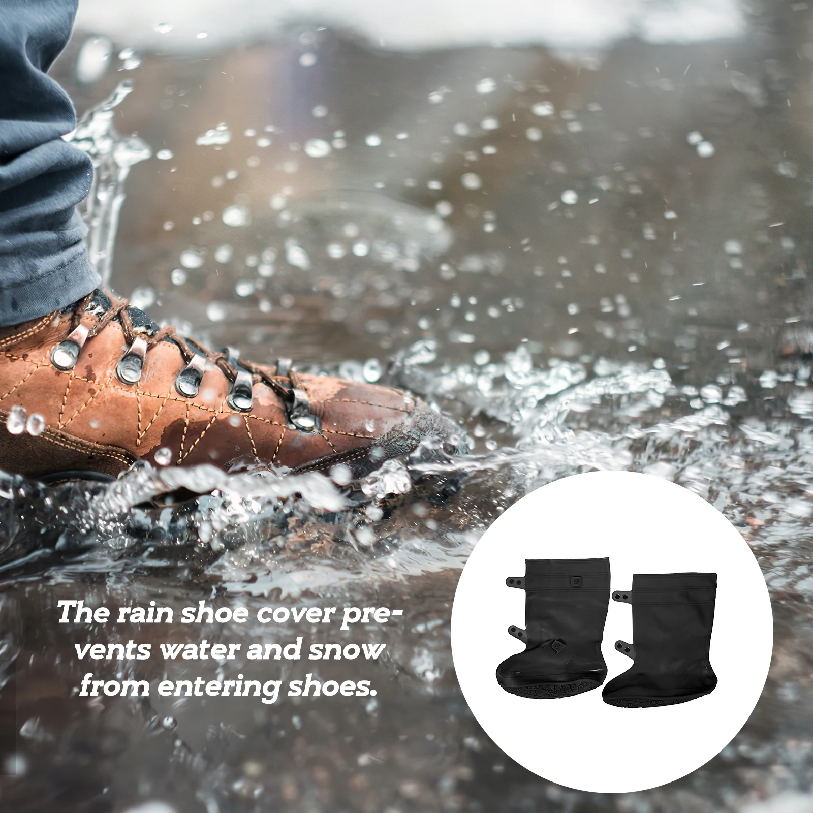 Thickened Anti Slip Wear Resistant Rain Shoe Cover Black Reusable Overshoes Protectors for Adult Cycling Sports Outdoor
Thickened Anti Slip Wear Resistant Rain Shoe Cover Black Reusable Overshoes Protectors for Adult Cycling Sports Outdoor