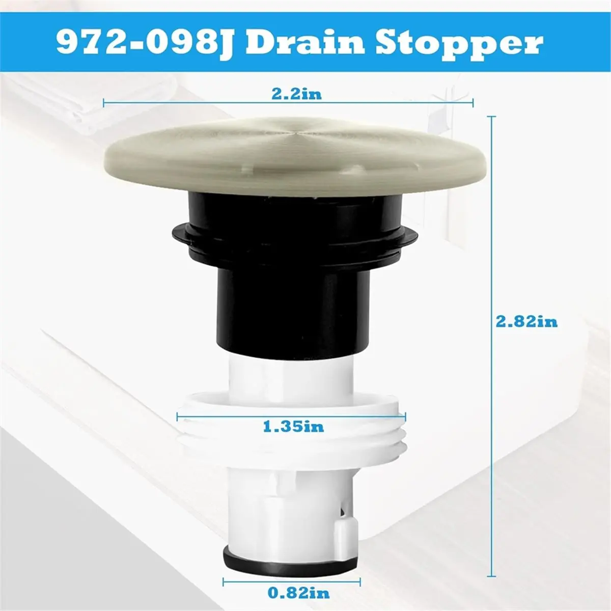 DT57 LATEST MODEL 972-098J Brushed Plumbing-Equipment for Sink Drain Sink Stopper,Part Push and Seal Drain Assembly 35338-06XX
DT57 LATEST MODEL 972-098J Brushed Plumbing-Equipment for Sink Drain Sink Stopper,Part Push and Seal Drain Assembly 35338-06XX