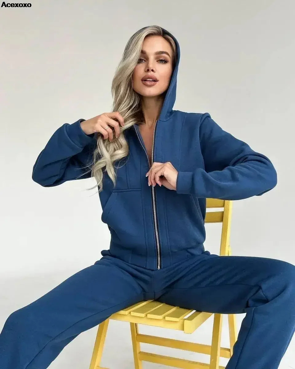 New Autumn/Winter Ladies fashion casual solid color velvet long sleeve with hat zipper velvet trouser suit
New Autumn/Winter Ladies fashion casual solid color velvet long sleeve with hat zipper velvet trouser suit