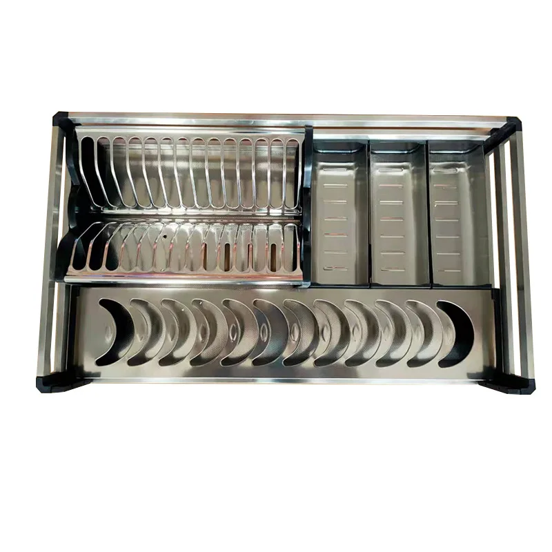 Stainless steel double-layer four-sided basket buffer drawer kitchen cabinet
Stainless steel double-layer four-sided basket buffer drawer kitchen cabinet