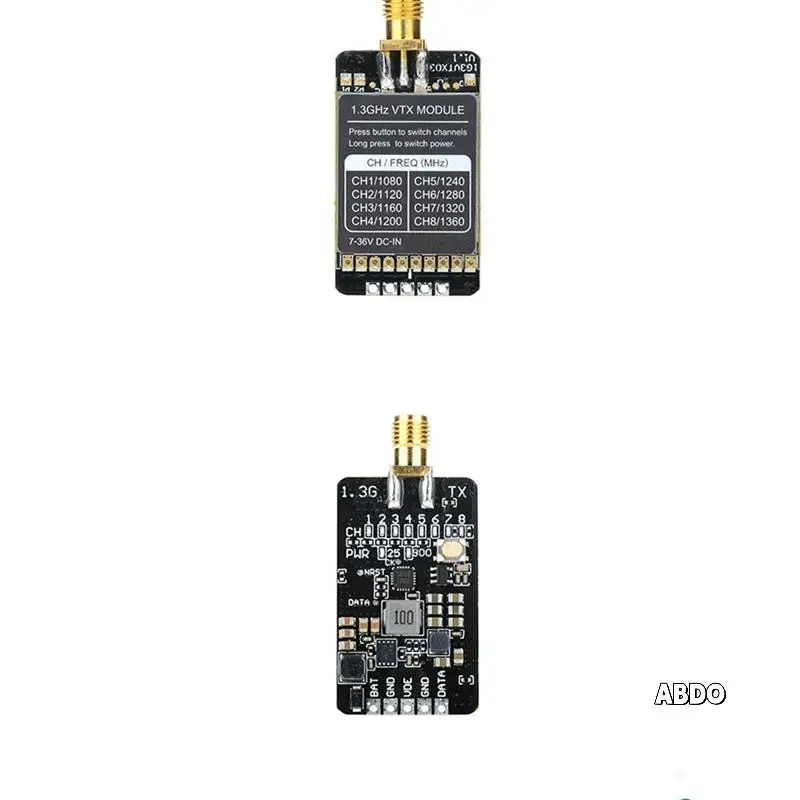 1.3G 1.6W 1600Mw FPV VTX Video Transmitter Analog Video System For FPV Freestyle Long Range DIY Parts (A)
1.3G 1.6W 1600Mw FPV VTX Video Transmitter Analog Video System For FPV Freestyle Long Range DIY Parts (A)