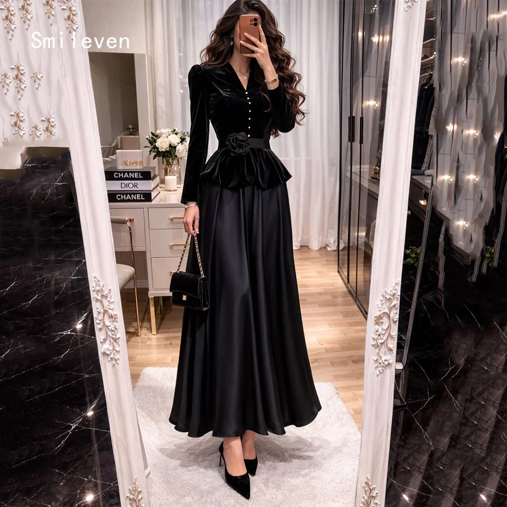 Smileven Luxury A Line Prom Dress 3D Flower Party Gowns V Neck Waist Cinching Formal Occassion Dress Customized 2026
Smileven Luxury A Line Prom Dress 3D Flower Party Gowns V Neck Waist Cinching Formal Occassion Dress Customized 2026