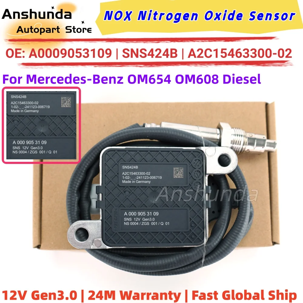 Nox sensor nitrogen oxide sensorA0009053109 A2C15463300-02 For Mercedes-Benz E300 E400 S205 S213 X118 X222 X253
Nox sensor nitrogen oxide sensorA0009053109 A2C15463300-02 For Mercedes-Benz E300 E400 S205 S213 X118 X222 X253