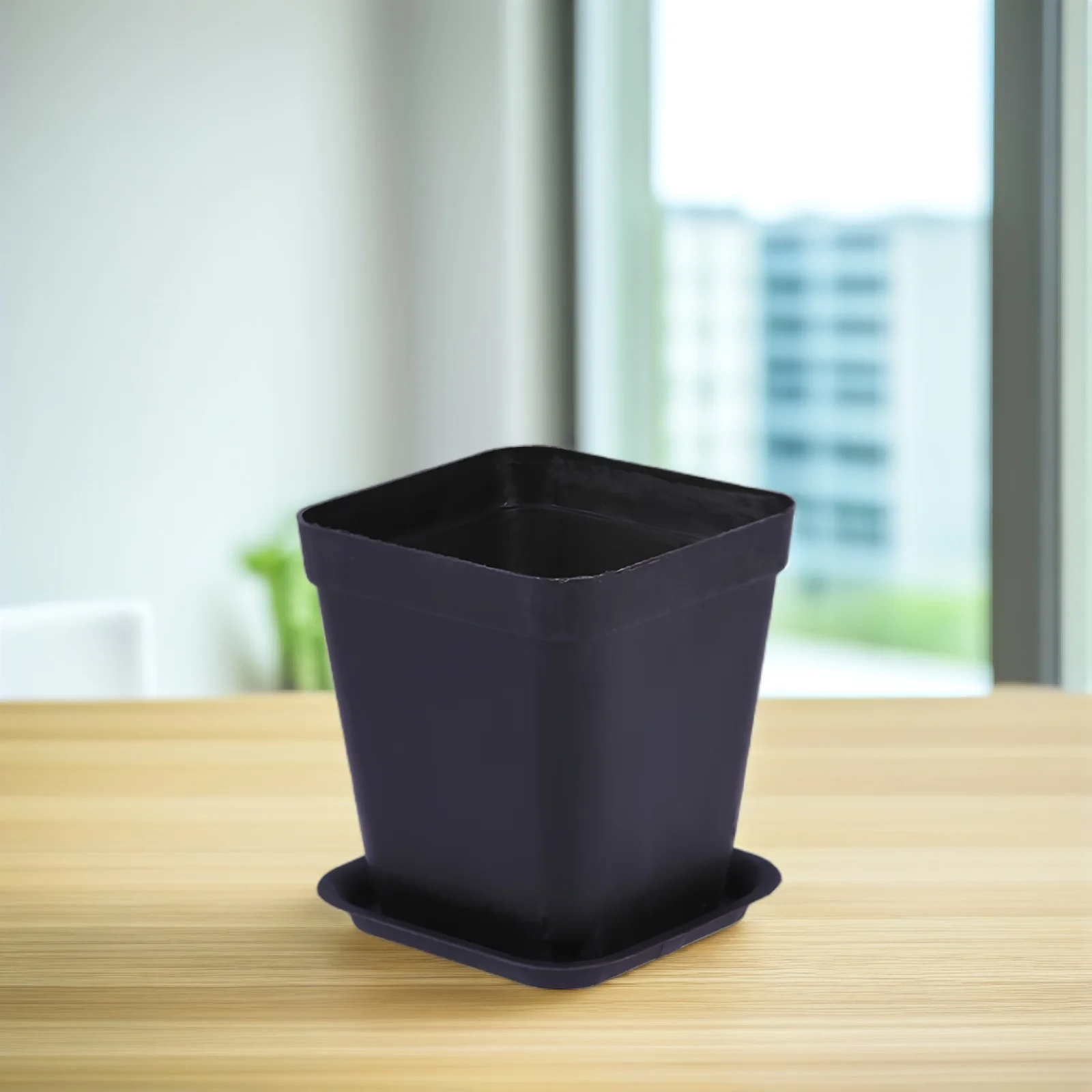 3 Sets Small Square Flower Pot Black Basin Flowerpot Plastic Plant Planters Trays for Succulents Indoor Garden Pots
3 Sets Small Square Flower Pot Black Basin Flowerpot Plastic Plant Planters Trays for Succulents Indoor Garden Pots