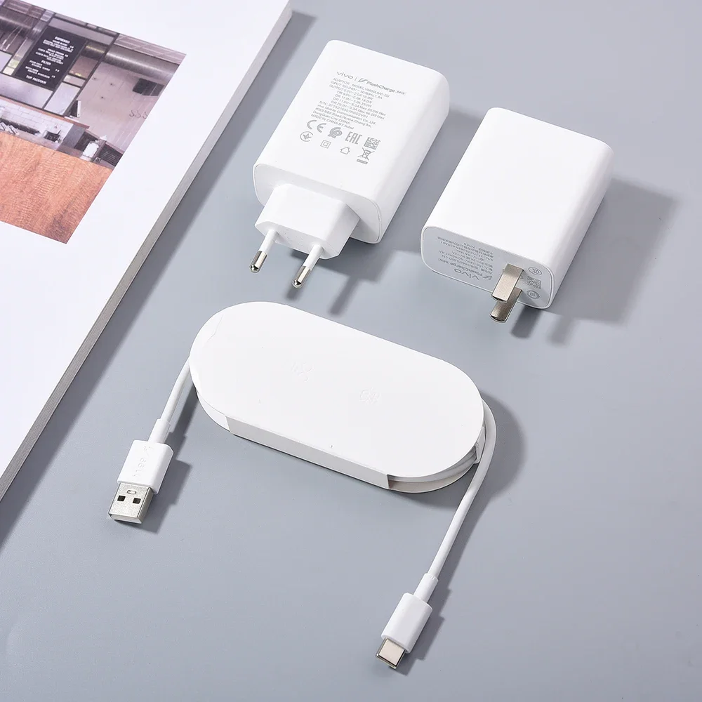 Адаптер для быстрой зарядки Vivo 66 Вт FlashCharge 2.0 с кабелем типа C для VIVO X80 X70 X60 S18e S17e S16 pro Y100 Y78+ Neo 5 6 S
Адаптер для быстрой зарядки Vivo 66 Вт FlashCharge 2.0 с кабелем типа C для VIVO X80 X70 X60 S18e S17e S16 pro Y100 Y78+ Neo 5 6 S