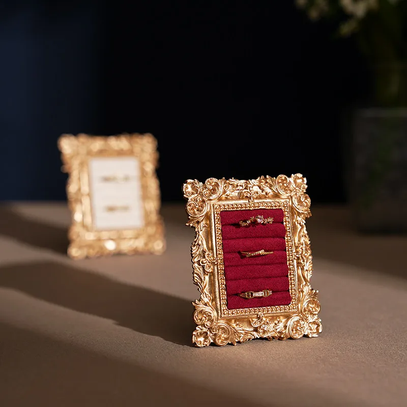 Vintage Frame Jewelry Display Stand - Ring Earring Organizer Tray, Suede Photo Prop for Necklace Storage, Retro Home Decor Gift
Vintage Frame Jewelry Display Stand - Ring Earring Organizer Tray, Suede Photo Prop for Necklace Storage, Retro Home Decor Gift