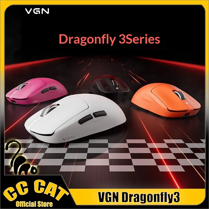 VGN Dragonfly 3 Serise Bluetooth Wireless Mouse 3Mode Gaming Mouse Lightweight 800mah E-sports Mouse PAW3950 Extreme 8K For FPS
VGN Dragonfly 3 Serise Bluetooth Wireless Mouse 3Mode Gaming Mouse Lightweight 800mah E-sports Mouse PAW3950 Extreme 8K For FPS