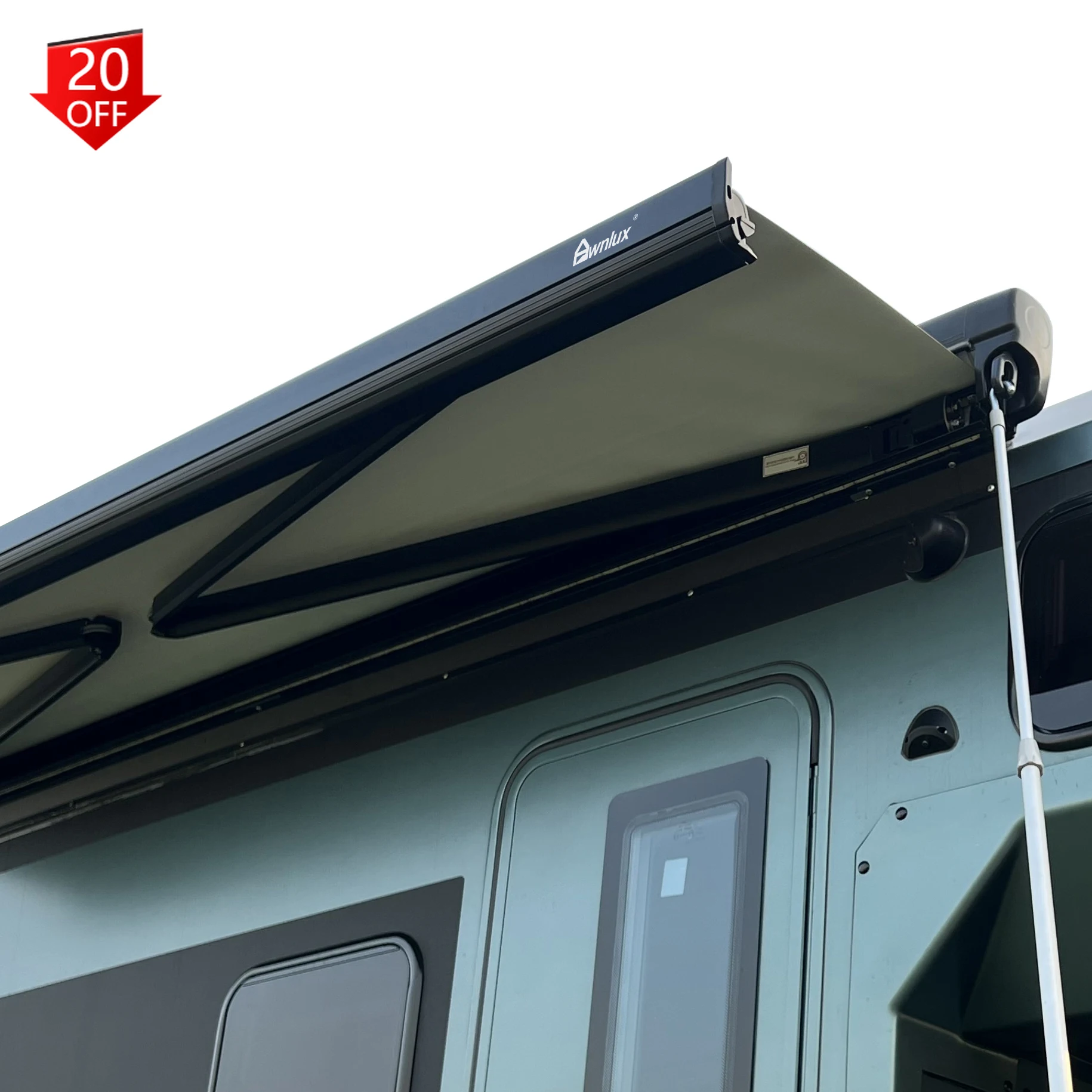 Easy Installation Aluminum Alloy Frame Retractable Manual Control Camper RV Caravan Awning
Easy Installation Aluminum Alloy Frame Retractable Manual Control Camper RV Caravan Awning
