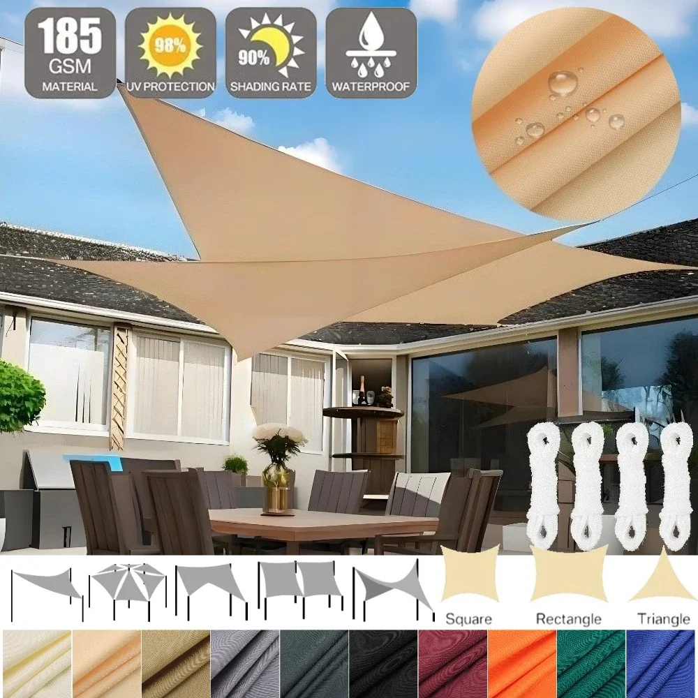 13 Size 10 Colors Waterproof Sun Shade Sail Outdoor Awnings Rectangle Triangle Square Garden Patio Anti-UV for Backyard Pool
13 Size 10 Colors Waterproof Sun Shade Sail Outdoor Awnings Rectangle Triangle Square Garden Patio Anti-UV for Backyard Pool