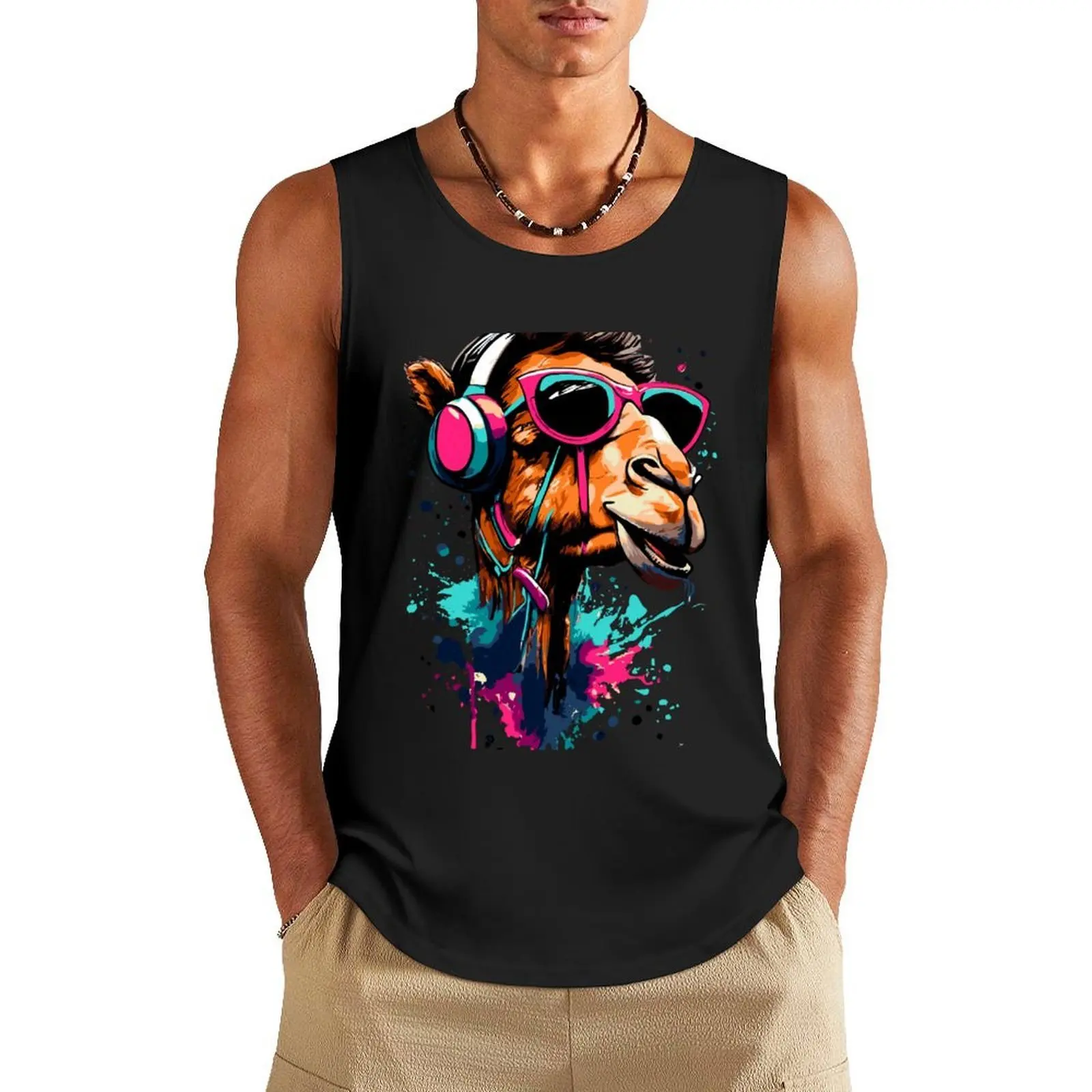 Camel Colourful - Dromedary Camel Head Tank Top Men's summer vest summer clothes bodybuilding men
Camel Colourful - Dromedary Camel Head Tank Top Men's summer vest summer clothes bodybuilding men