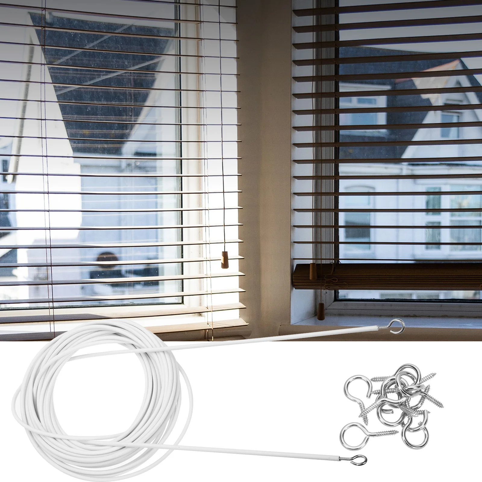 Карнизная проволока, комплект перил из ПВХ, аксессуары для оконной веревки, пружинная веревка, набор крючков с петельками, замена шнура ветрового звонка
Карнизная проволока, комплект перил из ПВХ, аксессуары для оконной веревки, пружинная веревка, набор крючков с петельками, замена шнура ветрового звонка