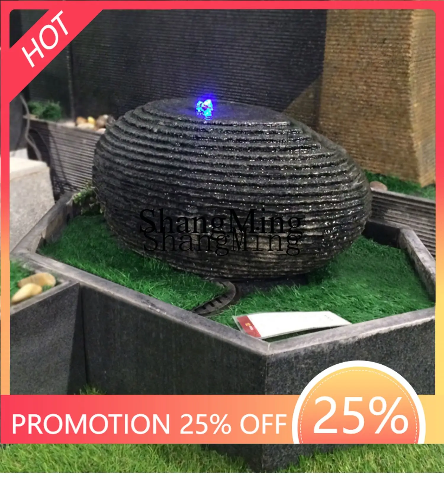 Новый креативный садовый фонтан из камня в форме овала, имитирующий яйцо, из черного камня, с эффектом текущей воды, украшение для двора.
Новый креативный садовый фонтан из камня в форме овала, имитирующий яйцо, из черного камня, с эффектом текущей воды, украшение для двора.