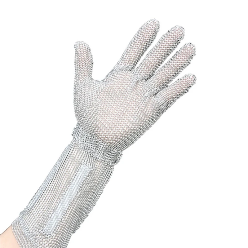 Long-sleeved stainless steel wire gloves arm guard, grade 5 cut-proof and stab-proof chain mail
Long-sleeved stainless steel wire gloves arm guard, grade 5 cut-proof and stab-proof chain mail