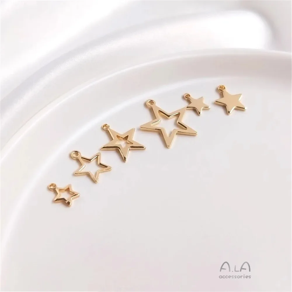 14K Gold Color-presisting Five-pointed Star Pendant Accessories Star Pendant Handmade Diy Ear Pendant Jewelry Accessories
14K Gold Color-presisting Five-pointed Star Pendant Accessories Star Pendant Handmade Diy Ear Pendant Jewelry Accessories